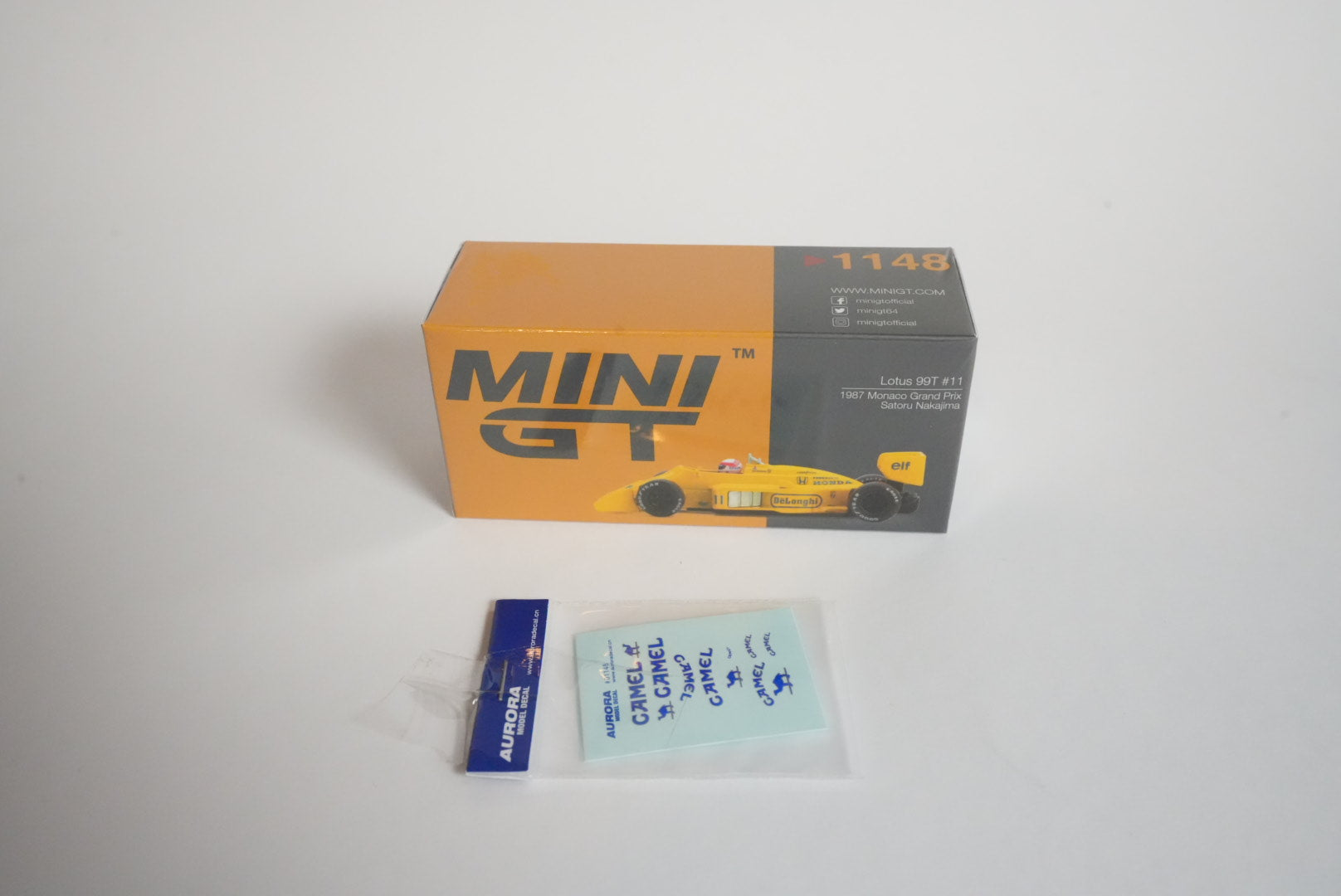 MINI GT #1148 Lotus 99T #11 – Monaco GP 1987 – Satoru Nakajima – 1:64
