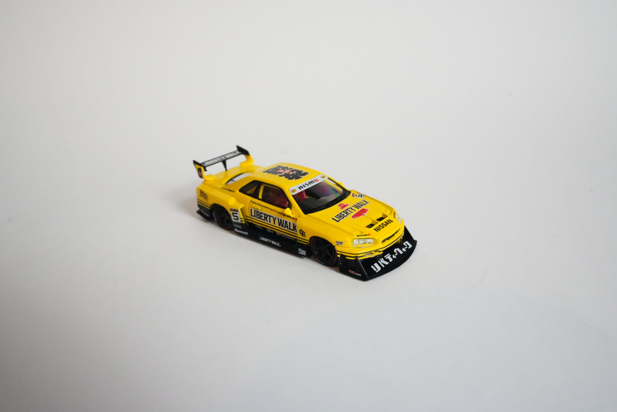 MINI GT #1182 Nissan LB-ER34 Super Silhouette SKYLINE – Sport Yellow – 1:64