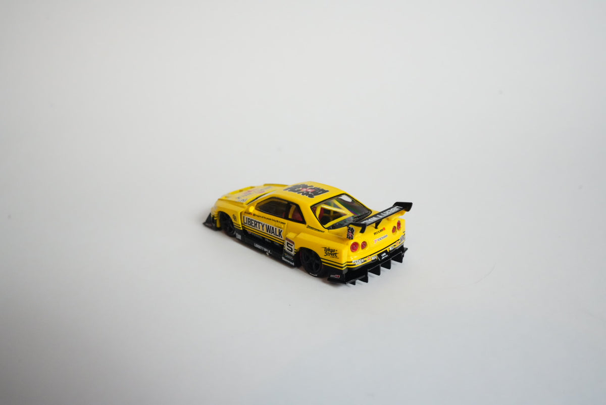 MINI GT #1182 Nissan LB-ER34 Super Silhouette SKYLINE – Sport Yellow – 1:64