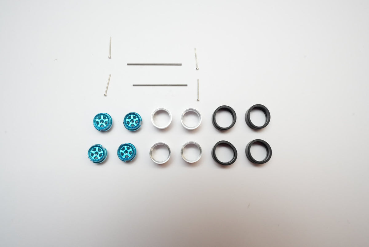 Monoblock Advanced Alloy Wheels – 5-Spoke Martini Teal – 11 mm – 1:64