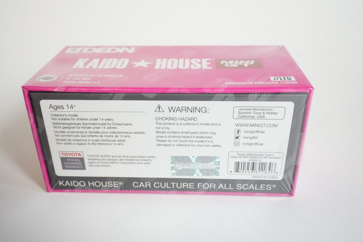 Kaido House #215 LTDEDN Toyota AE86 Sprinter Trueno Kaido ADVAN – Exclusive 1:64