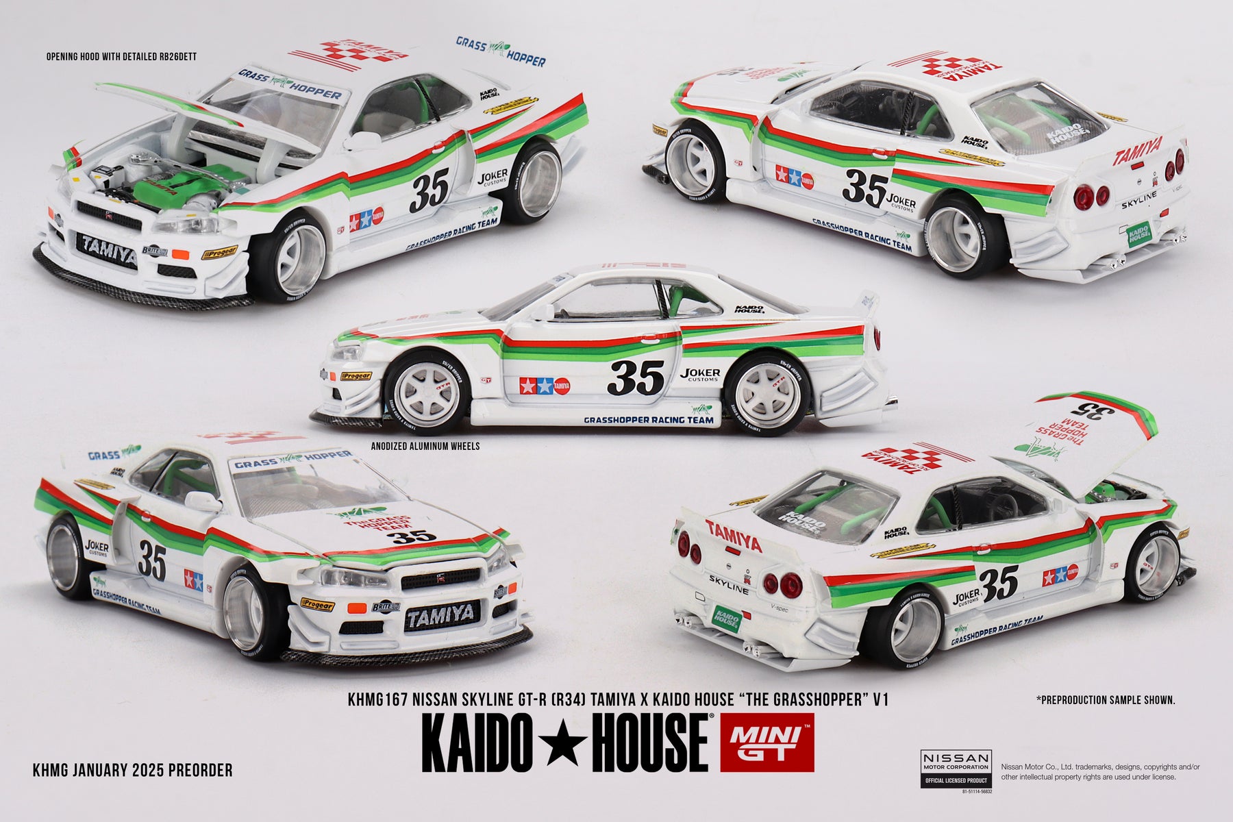 Kaido House #167 Nissan Skyline GT-R (R34) „The Grasshopper“ – 1:64
